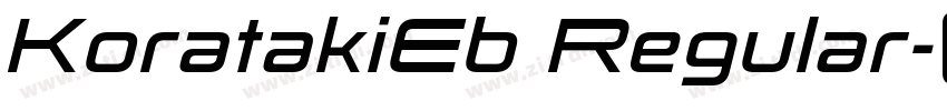 KoratakiEb Regular字体转换